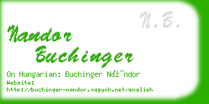 nandor buchinger business card